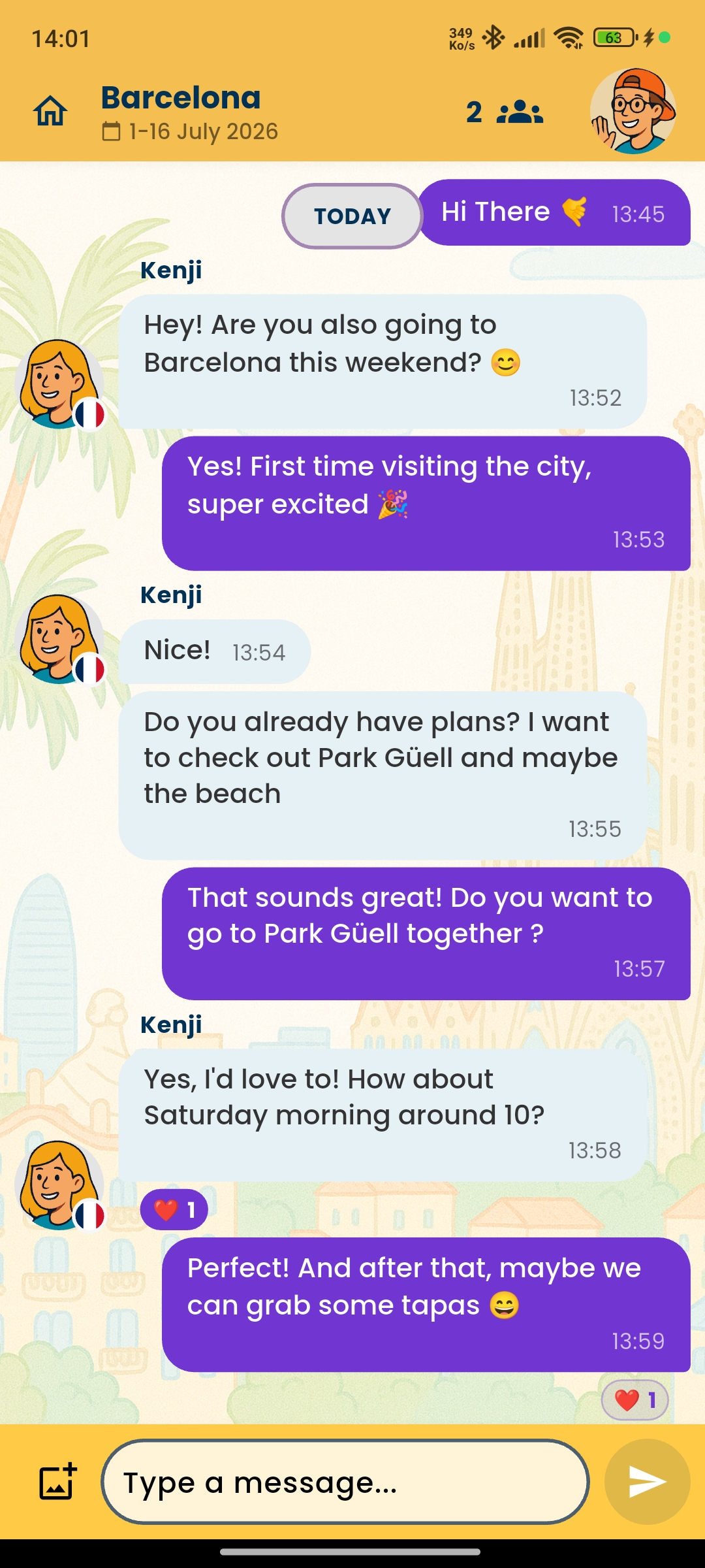 App screen 3: meet friends